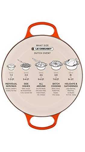 Le Creuset Enameled Cast Iron Signature Round Dutch Oven, 7.25 qt., Flame