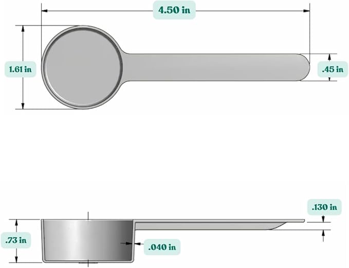 4 Teaspoon (20 mL) Long Handle Plastic Measuring Spoon for Coffee, Protein Powder, Pet Food, Spices, Grains, Dry Goods – Food-Grade BPA-Free (Pack of 25)