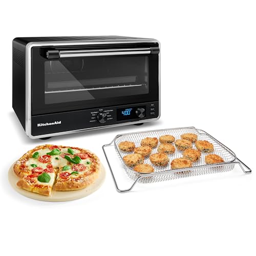KitchenAid Digital Countertop Oven with Air Fry & Pizza Stone, KCO128BM, Black Matte