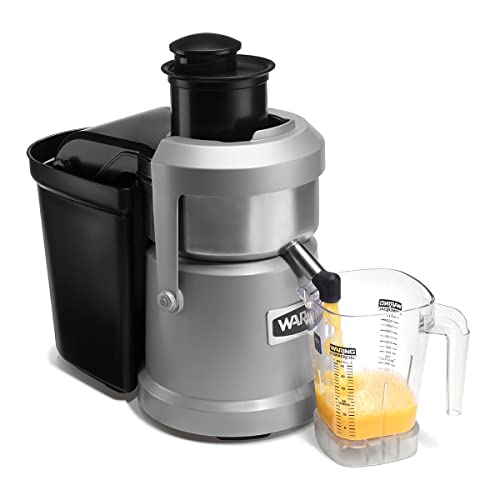 Waring Commercial Waring Products WJX80 120V 1.2HP HD Pulp Eject Juice Extractor, Stainless steel