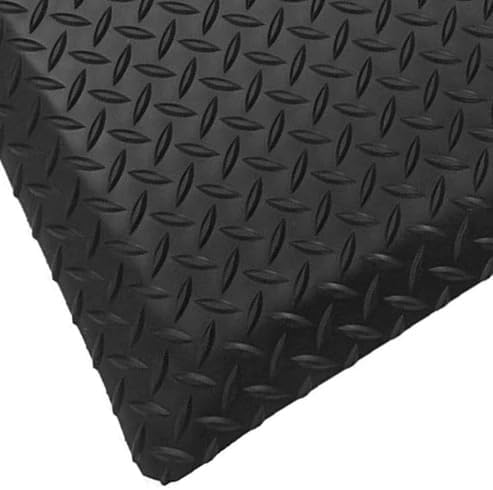 Rhino Mats, American Classic Diamond Anti-Fatigue Mats, Industrial Ergonomic Comfort Standing Mat for Work, Home, Garage, Office, Kitchen or Anywhere (Black 1" Thick, 3 FT. x 3 FT.)