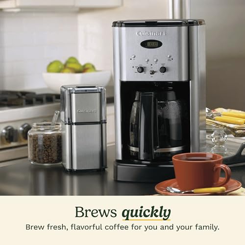 Cuisinart DCC-1200P1 Brew Central 12-Cup Programmable Coffeemaker Coffee Maker, Carafe, Brushed Chrome