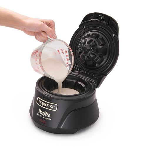 Presto 03500 Belgian Waffle Bowl Maker,Black, 9.3 x 8.25 x 5.25 inches