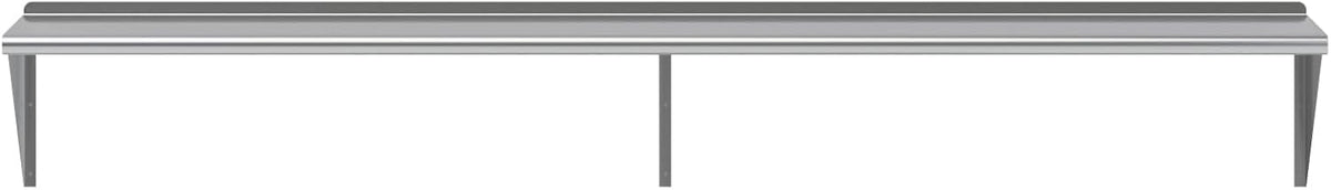 AmGood 96" Long X 18" Deep Stainless Steel Wall Shelf | NSF Certified | Appliance & Equipment Metal Shelving | Kitchen, Restaurant, Garage, Laundry, Utility Room