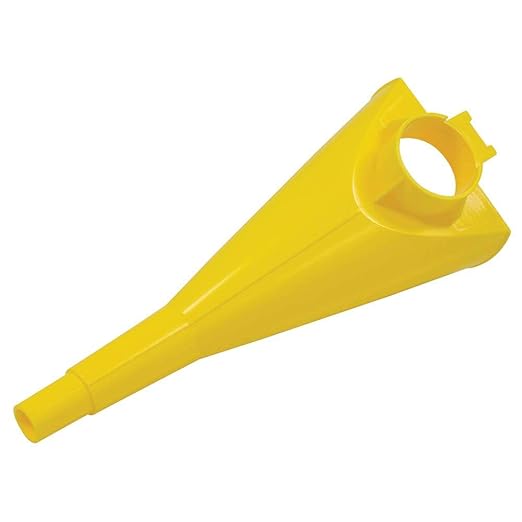 Eagle Plastic Funnel for Type I Metal Safety Cans, 5"x 7"x 12", Made of Chemically Resistant High-Density Polyethylene, Yellow, Made in the USA, F15FUN (Pack of 2)