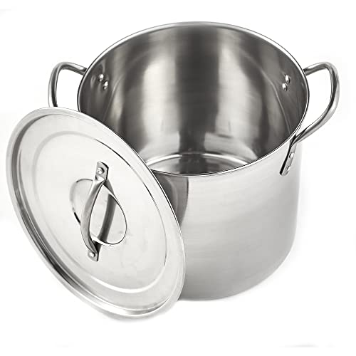 IMUSA USA Stainless Steel Stock Pot 20-Quart, Silver