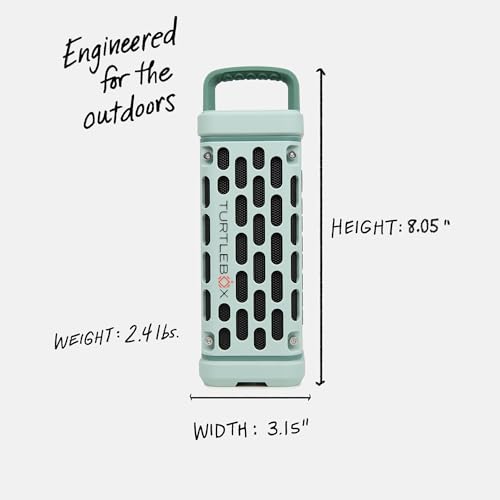 Turtlebox Ranger: Loud! Outdoor Portable Bluetooth 5.4 Speaker | Rugged, Waterproof, Ultra-Portable | Plays to 105db, Deep Bass, Shockproof, Unlimited Pairing for Full Stereo Experience, River Rock