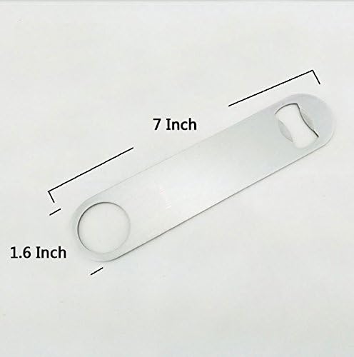 KISEER Heavy Duty Stainless Steel Flat Bottle Opener, 2 Pack Beer Bottle Opener for Kitchen, Bar or Restaurant