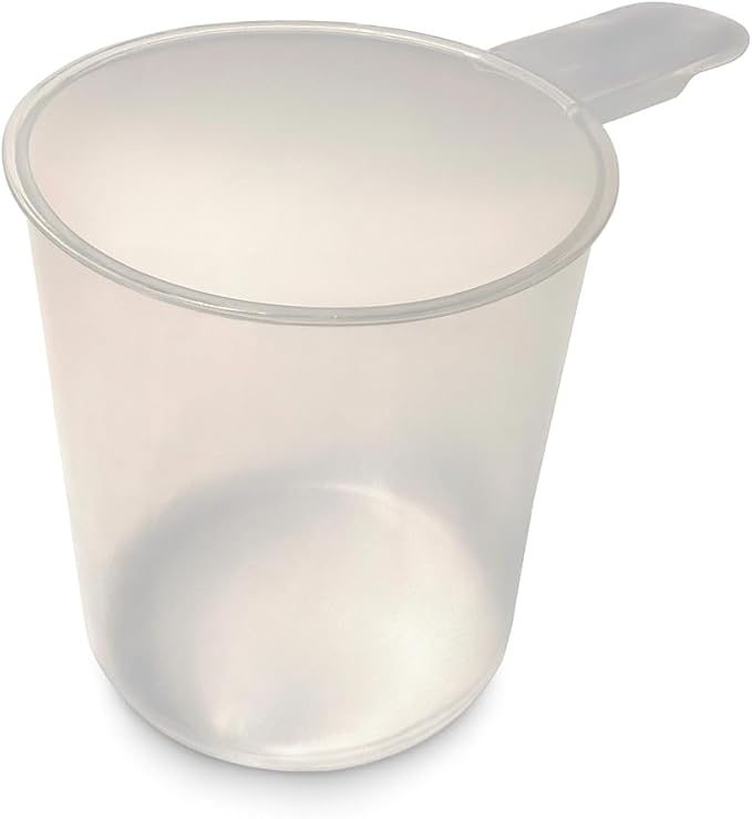 3/4 Cup (6 Oz. | 175 mL) Short Handle Scoop for Coffee, Protein Powder, Pet Food, Spices, Grains and Dry Goods – Plastic Food-Grade, BPA-Free Measuring Cup (Pack of 1)
