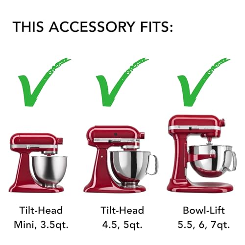 KitchenAid Ksmpexta Gourmet Pasta Press Attachment with 6 Interchangeable Pasta Plates, White