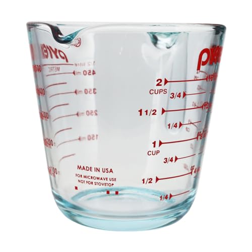 Pyrex 6001075 2 Cup Glass Measuring Cup - Made in USA