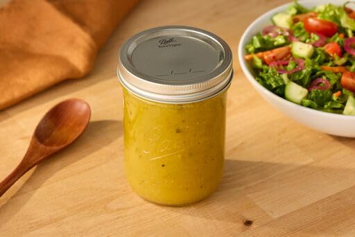 Ball Jar with Lid and Band - Pick Your Size and Color (Clear, Wide Mouth Pint - 16 oz.) Pack Of 2