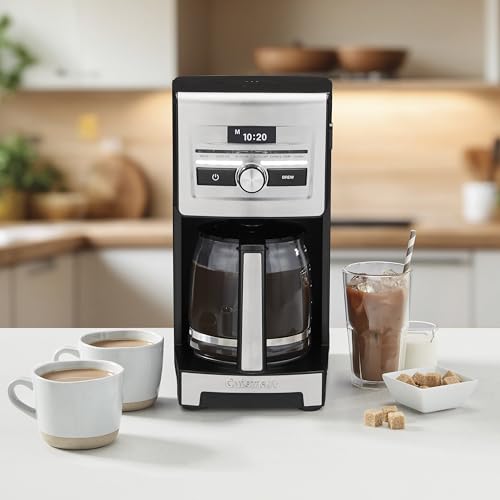 Cuisinart Personal Brew™ 12-Cup Coffee Maker, Automatic Coffee Machine, Programmable Coffee Maker for Home Brewing Convenience with Adjustable Brew Strength, Stainless Steel/Black, DCC-12