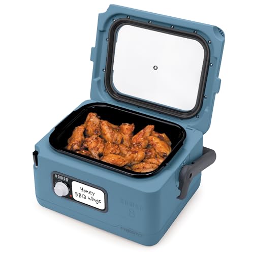 Presto 06017 8-Quart Nomad Traveling Slow Cooker, Blue