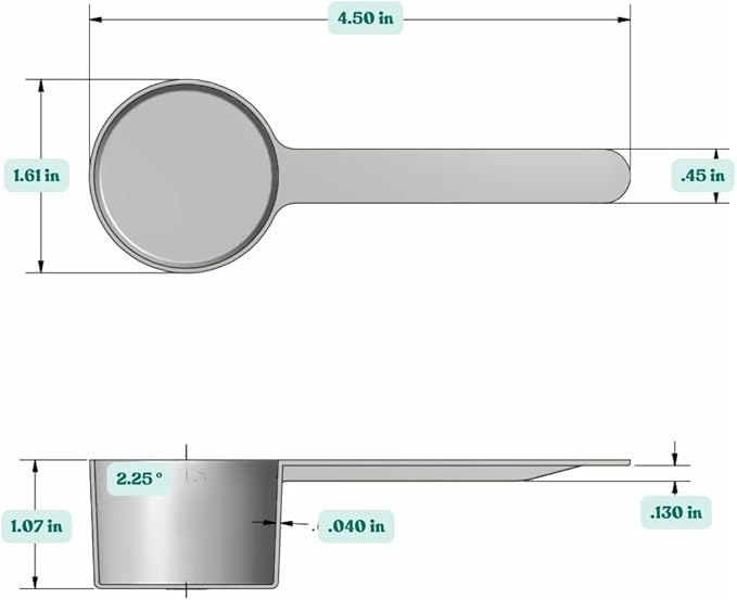 2 Tablespoon (1 Oz. | 6 Teaspoon | 29.6 mL) Long Handle Plastic Measuring Spoon for Coffee, Protein Powder, Spices, Grains, Dry Goods – Food-Grade BPA-Free (Pack of 10)
