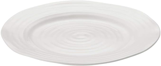 Portmeirion Sophie Conran Salad Plate Set of 4-8 Inch Fine Porcelain Round Dinnerware, White Dish for Casual Dining, Serving & Entertaining - Dishwasher, Microwave, Freezer & Oven Safe