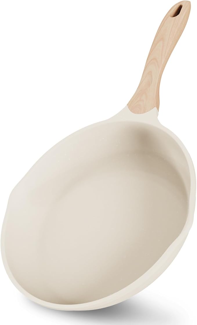 JEETEE 11 Inch Nonstick Frying Pan, Stone Coating Cookware, Nonstick Omelette Pan with Heat-Resistant Handle, Induction Skillet for Eggs