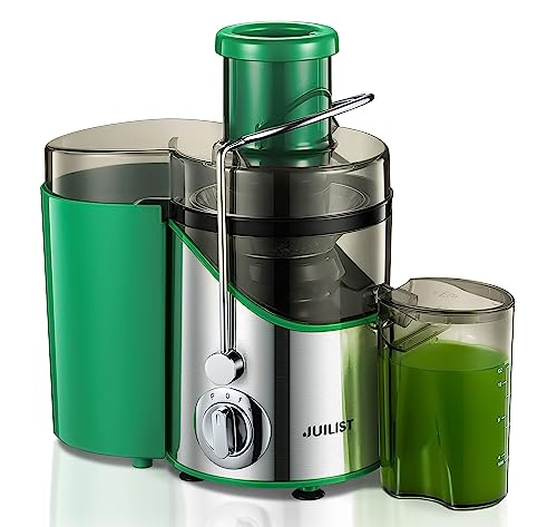 Juicer Machines, Juilist 3" Wide Mouth Juicer Extractor, for Vegetable and Fruit with 3-Speed Setting, 400W Motor, Easy to Clean, Green