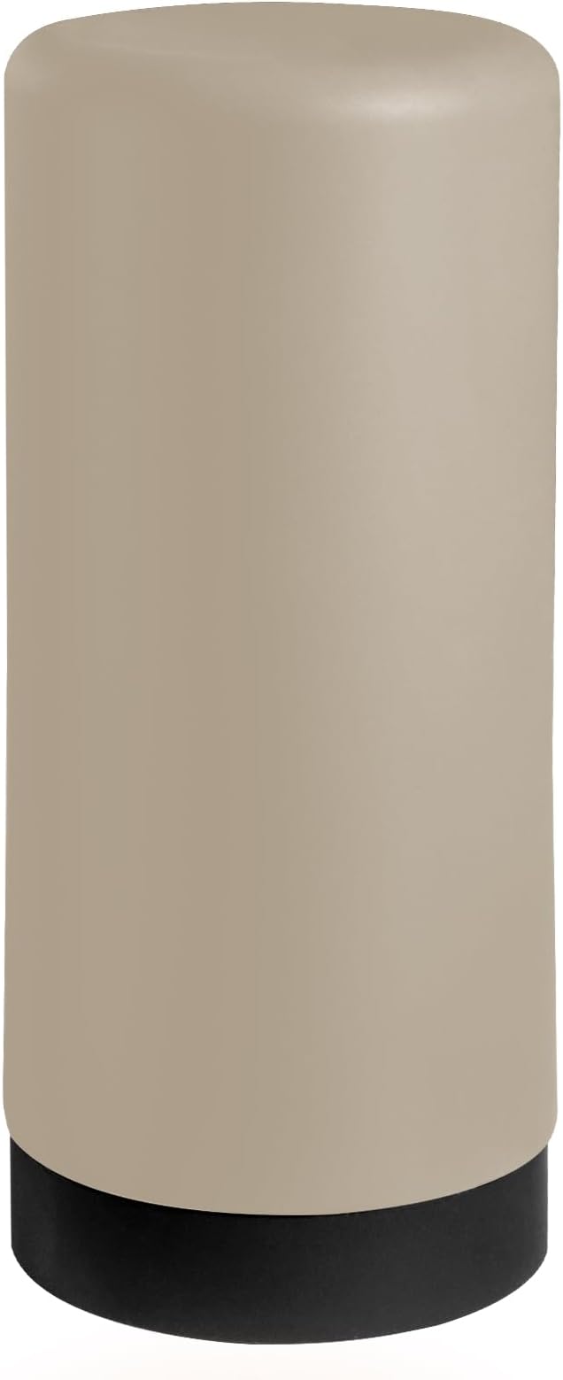 ElmRidge Dish Soap Silicone Dispenser for Kitchen Sink,Squeeze Washing Up Liquid and Hand Soap,Round refillable Silicone Bottles,Easy to Fill and to use, 8.5 oz,Black 2.4 x 2.4 x 5.5 inches (Taupe)