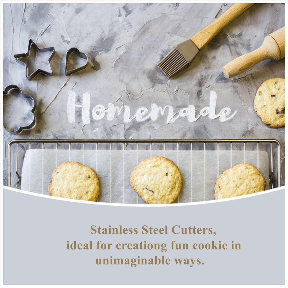 5 Pack Cookie Cutters, Heart Cookie Cutter, Stainless Steel Cookie Cutters for Cookie, Biscuit, Sandwiches, Valentine's Day