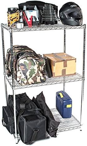 Omega 18" Deep x 72" Wide x 36" High 3 Tier Chrome Starter Shelving Unit