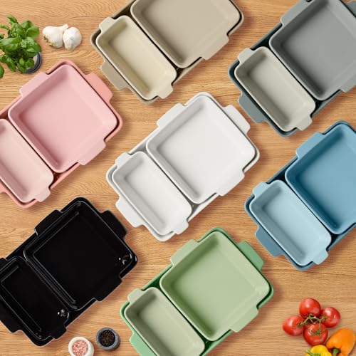 Best Choice Products 3-Piece Ceramic Bakeware Set, Stoneware Baking Dishes, Porcelain Casserole Bakeware Dishes, Serving Dishes - 9x12 Casserole, Loaf Pan, 8x8 Baking Dish - French Gray