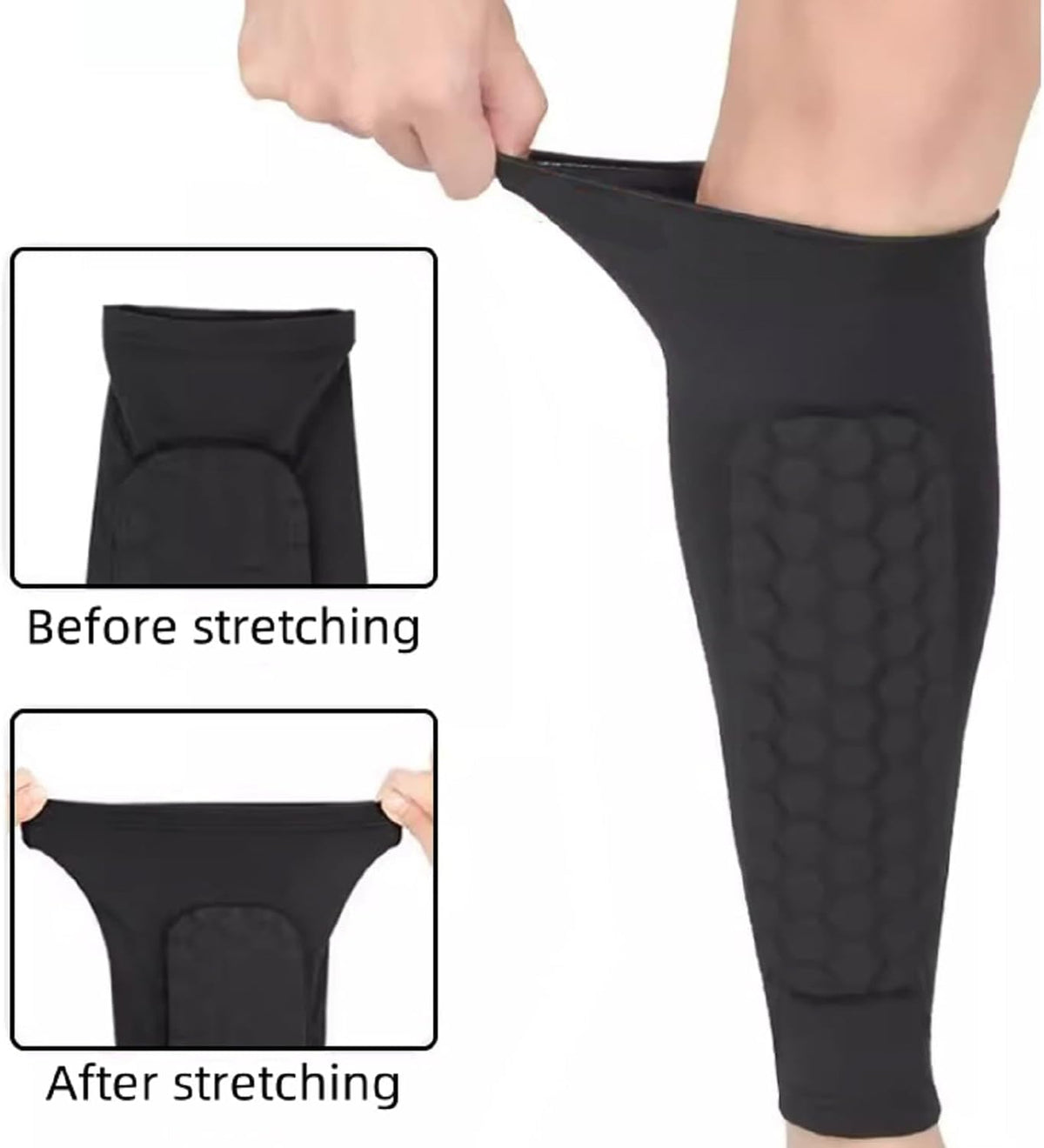 Shin Defender Shin Guards - 2 Pairs of Shin Defender Shin Guards Kids, Soccer Shindefender Sleeves for Youth Adult
