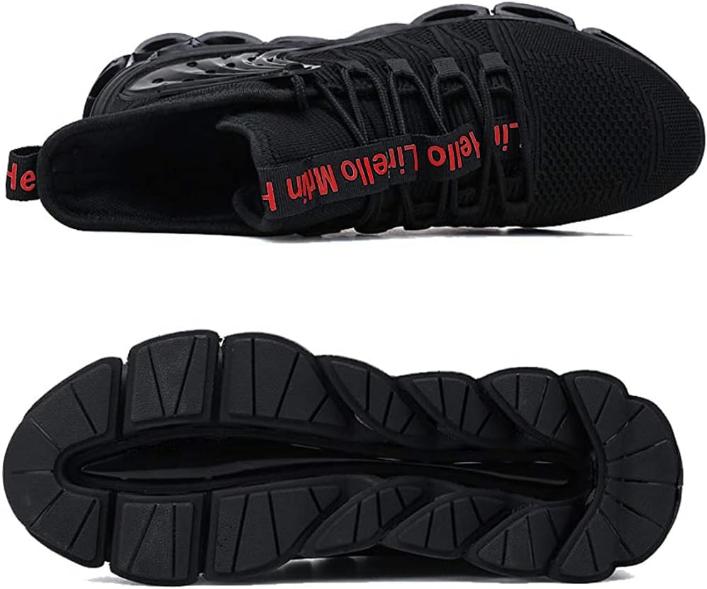 Hello MrLin Men's Running Shoes Non Slip Athletic Tennis Walking Blade Type Sneakers Hip Hop
