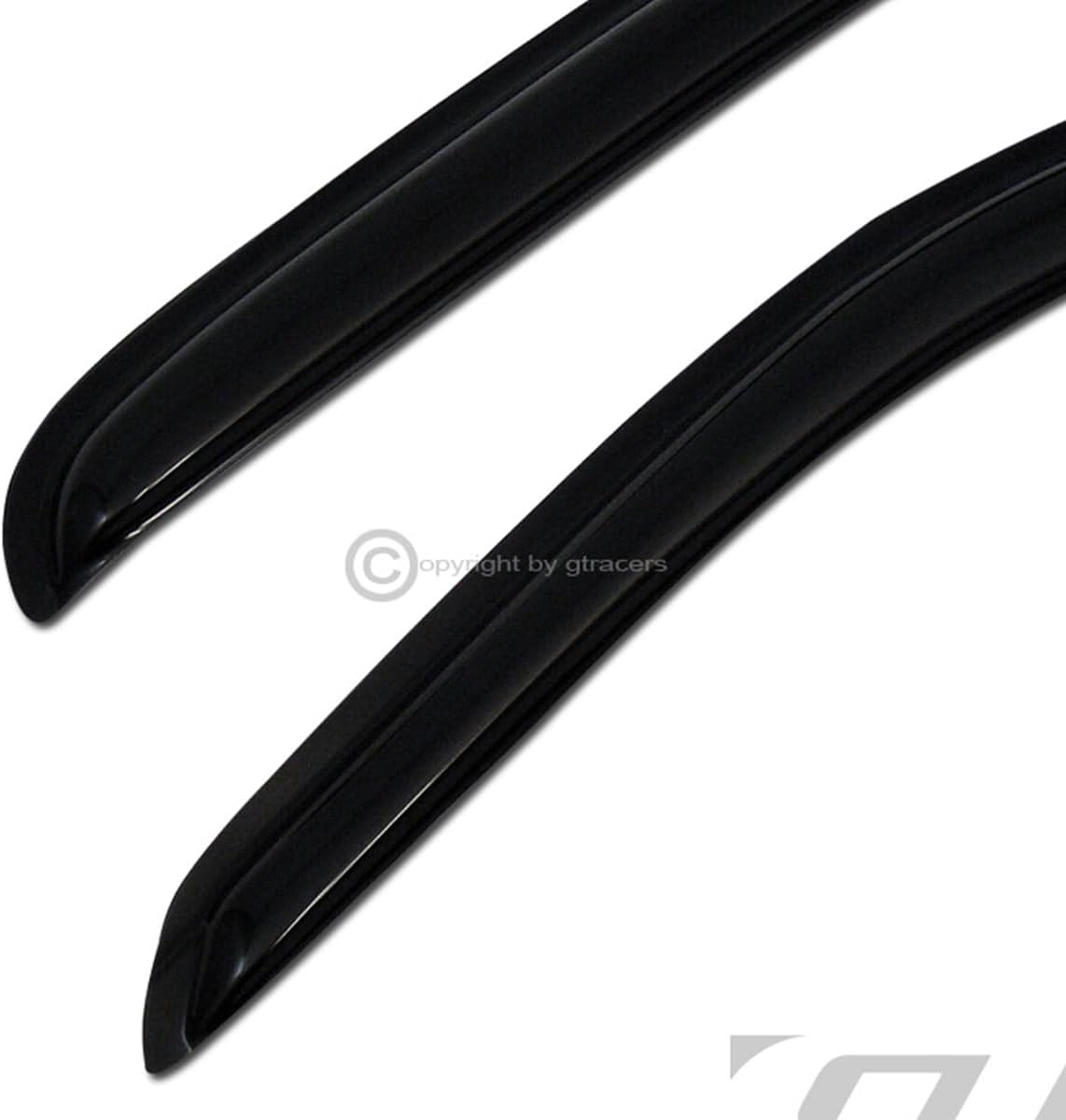 Dark Smoke Tint Window Visors Front Rear Deflector Sun/Rain/Wind Guards Shade for 1995-2004 Compatible with Toyota Tacoma - 2pcs