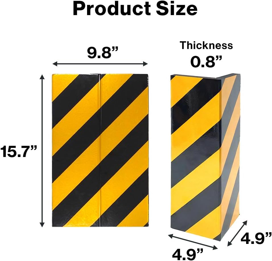 Garage Wall Protector for Car Doors, 4 Pack 15.7" x 9.8" Wall Corner Guard for Parking Garages, Edge Protector Foam, Protect Your Car, Garage Corner Edge and Bumpers Corner Guards