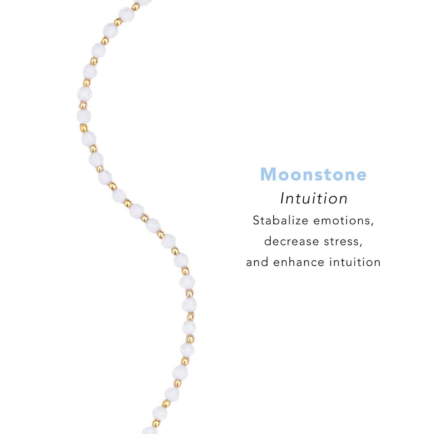 Lotus and Luna Moon Dancer Chakra Healing Dainty Anklet with Real Stones Jade, Pearl, Rose Quartz, Amethyst, Moonstone (Gold)