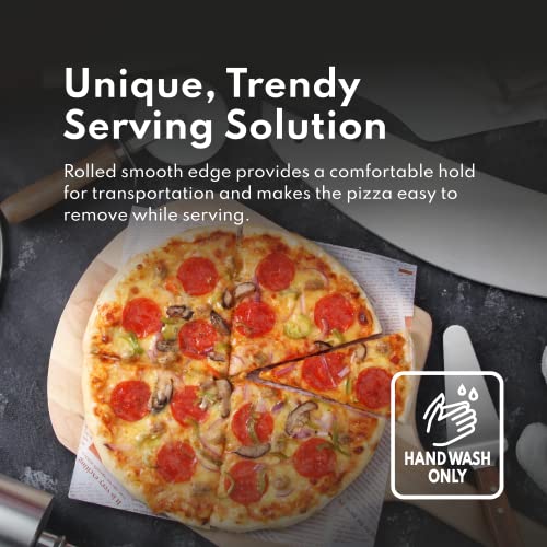 New Star Foodservice Restaurant-Grade Aluminum Pizza Pan, Baking Tray, Coupe Style, 16 Inch