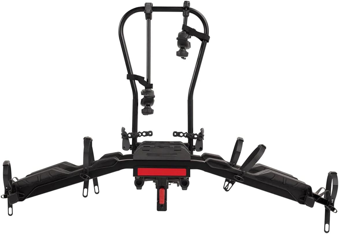 Hollywood Racks Destination E Hitch Bike Rack with Ramp for 2 Bikes up to 70 lbs Each - Secure, Lockable Electric Bike Rack - Premium, Foldable Bicycle Car Racks for Standard or E-Bikes