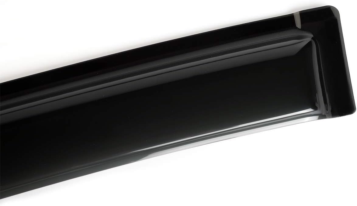 4pcs Original Shatterproof Outside Mount Style Sun Rain Guard Durable Side Window Wind Deflectors Dark Smoke Vent Window Visors Compatible with 2007-2014 Edge 2007-2015 Lincoln MKX 94141