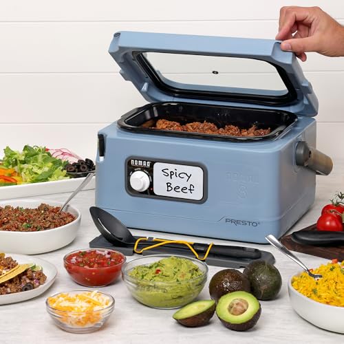 Presto 06017 8-Quart Nomad Traveling Slow Cooker, Blue