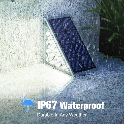 VOLISUN Solar Stair Lights 6 Pack, Solar Step Lights Waterproof IP67, Outdoor Step Light with 13 LEDs, Outdoor Lighting Decor for Yard Stair, Patio, Front Step, Front Porch and Deck(Cool White)