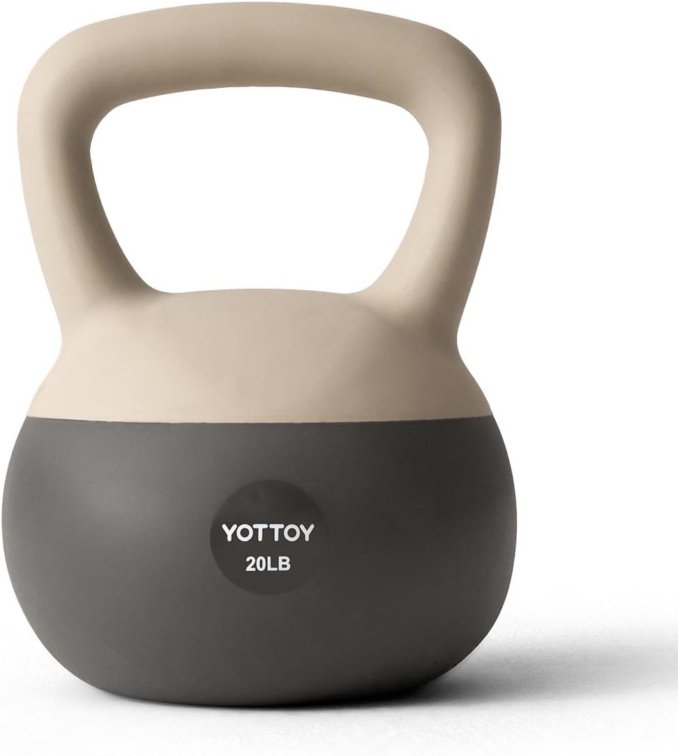 YOTTOY Soft Kettlebell, Set for Strength Training Kettlebells & Home Workouts, Soft-Sided Cushioned Base, Wide-Handle - Ideal for Men, Women, & Beginners