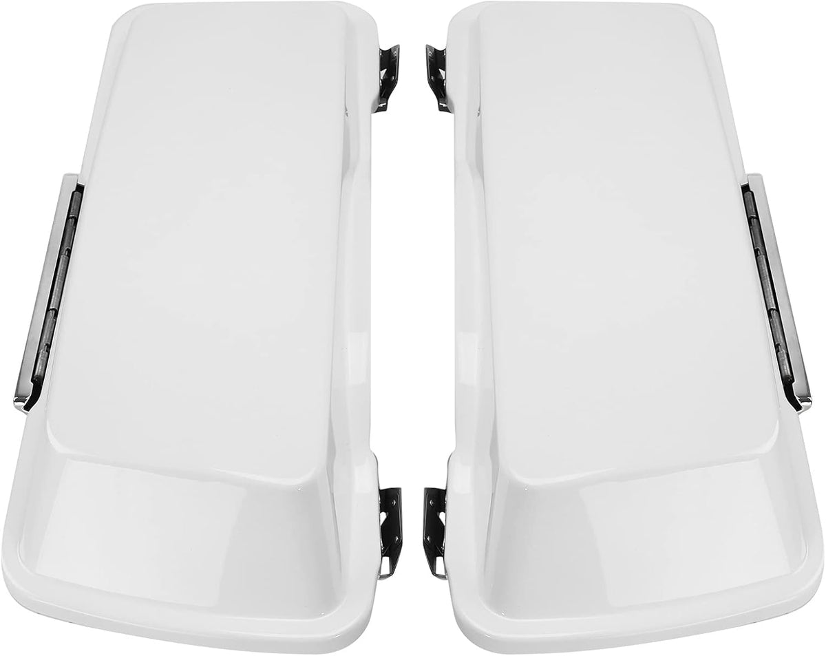Green-L White Hard Saddlebags Fit for Harley Touring Road Glide King Street Glide Electra Glide 1994-2013