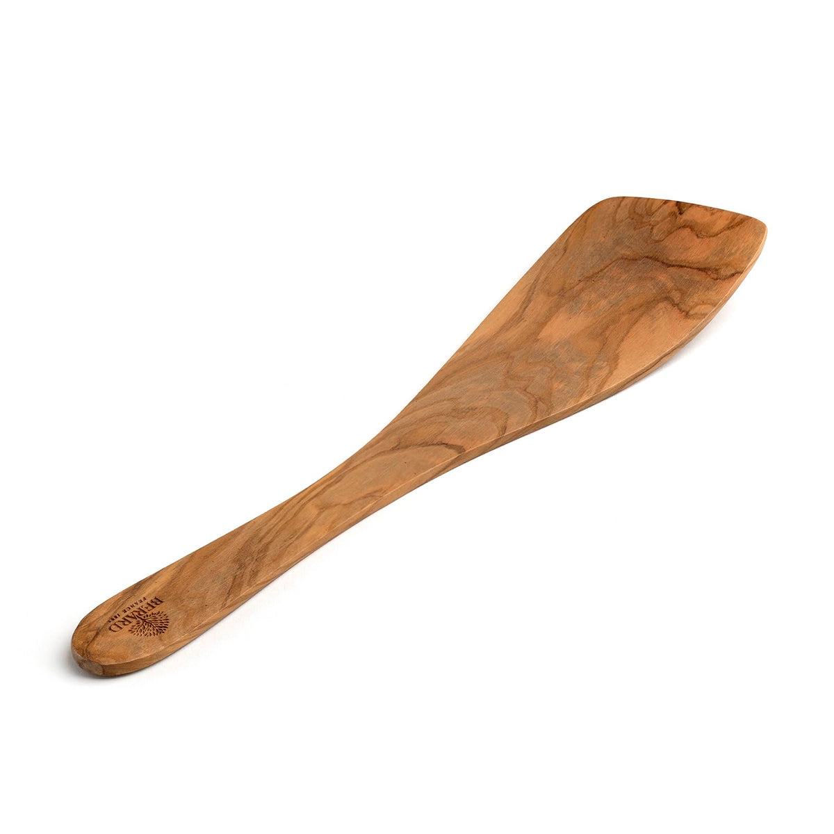 Berard 66475 French Olive-Wood Handcrafted Curved Spatula, Brown