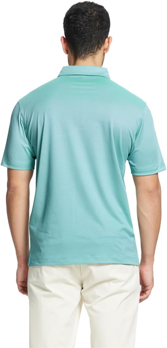 M MAELREG Golf Shirts for Men Dry fit Sports Jacquard Lightweight Performance Texture Short Sleeve Collared Polo Shirts