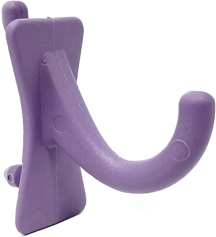 PegPro® J Hooks Kit for Standard “Wood Fiber” pegboard – Durable Plastic Pegboard Hooks - for Garage, Kitchen, Craft Room, and More (J Hook - 24 Pack, Purple)