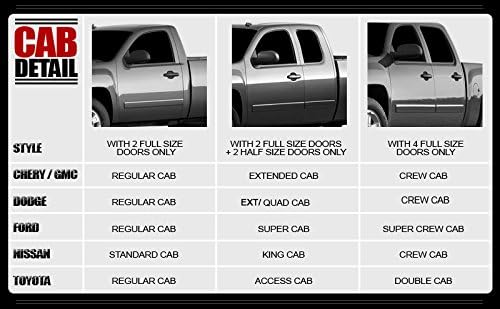 Wind Deflectors Compatible with 1998-2003 Durango 00-04 Dakota Crew Cab Smoke Rain Guards Window Visor 94119