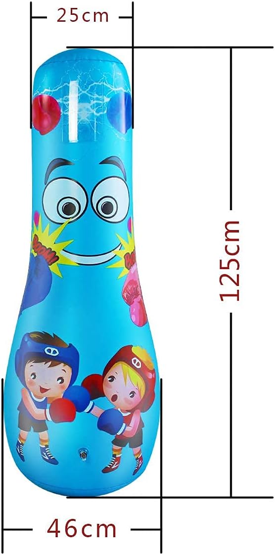 Punching Bag for Kids, Free Standing Boxing Bag for Bounce Back Focus Punching Bag for Practicing Karate, Taekwondo, De-Stress Boxing Bag for Kids.