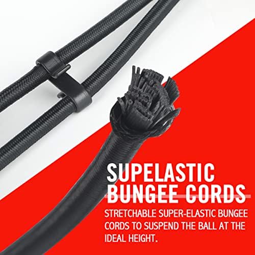 Flex Double End Punching Bag - Bungee Cords w/Special Flex Adjustable System - Durable Bladder Speed Bag - Boxing Training Equipment for Adults - Home Gym Accessories