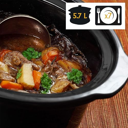 Crock-Pot SCCPVL600S Cook' N Carry 6-Quart Oval Manual Portable Slow Cooker, Silver