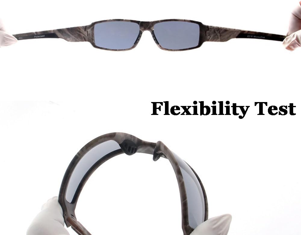 Polarized Outdoor Sports Sunglasses Tr90 Camo Frame for Men Women Driving Fishing Hunting Reduce Glare