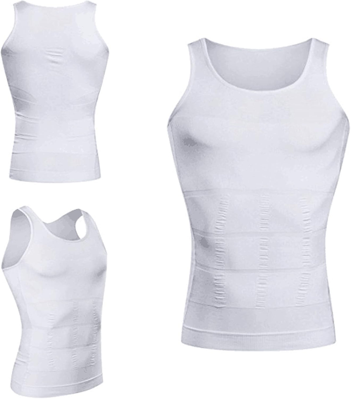 GKVK Mens Slimming Body Shaper Vest Shirt Abs Abdomen Slim