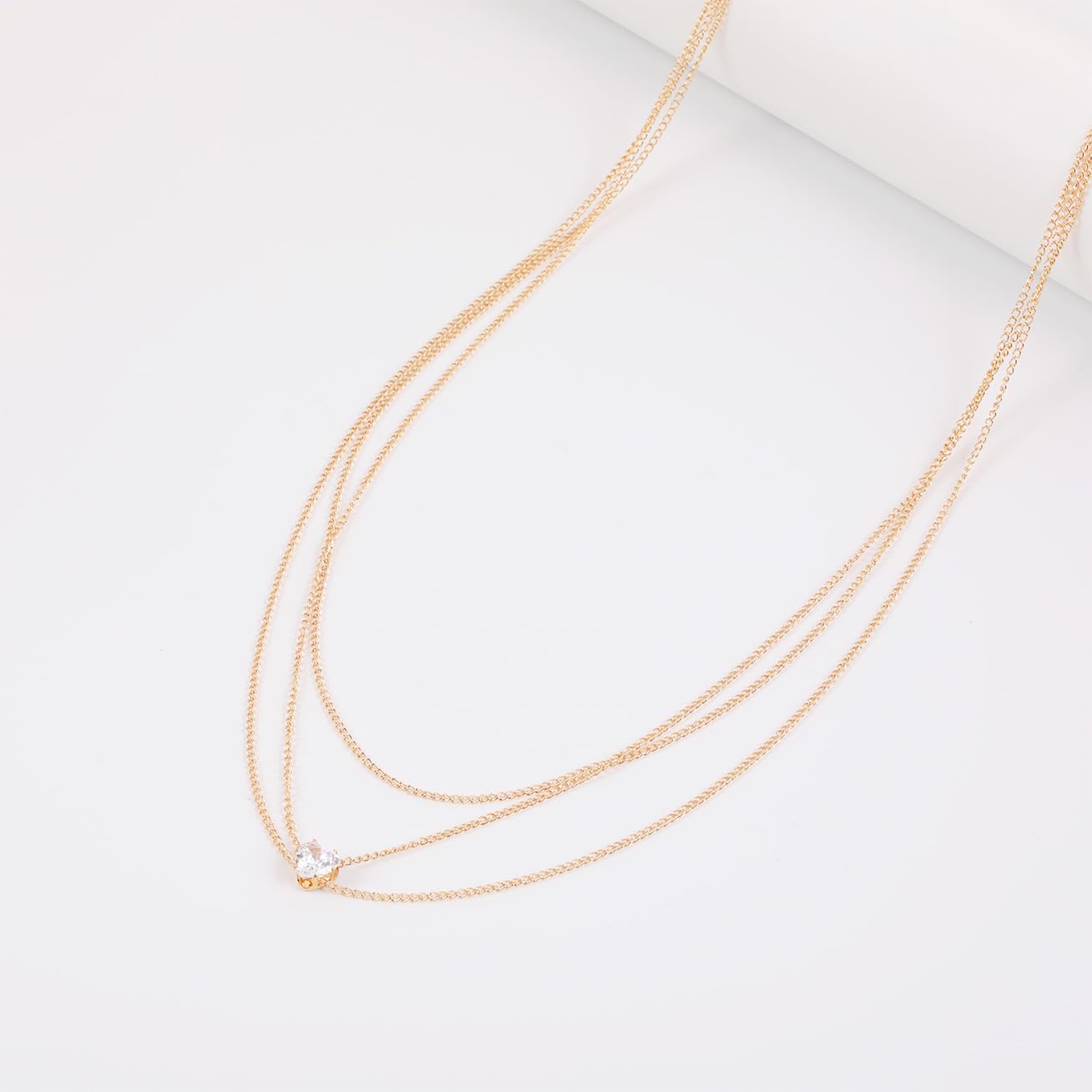 Adjustable Waterproof 3 Layers Gold Silver Waist Chain With Rhinestone Heart, Boho Beach Waist Chains Sexy Bikini Body Chain Belly Body Chain Jewelry (Gold+Silver)