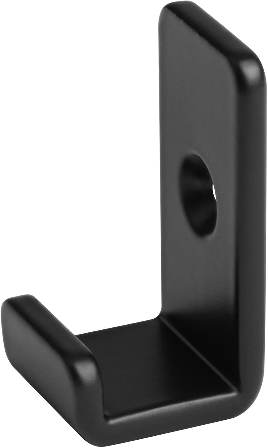 10 Pack Mini Black Steel Utility J Hook, Wall Mount Hanging Hook for Garage Storage, 1-5/8" Height, 5/8" Inner Width