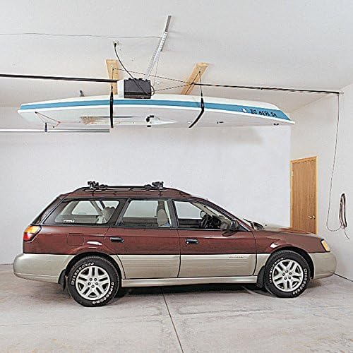 7806 - Overhead Storage Hoist for Jeep Top Removal, Truck Caps, Bikes, SUP, Dinghies, Canoes, Kayaks, Surfboards and More. Mount in Your Garage, Shop, Anywhere with a Ceiling.